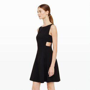 Club Monaco Jamarca Cut out Soot Black Mini Dress size 2 NWT